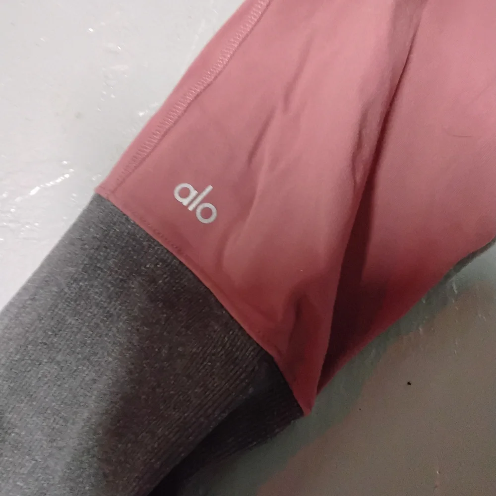 ALO Yoga Burgundy and Gray Leggings